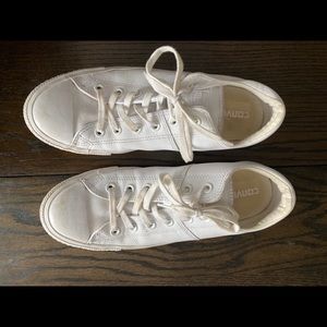 White leather Converse